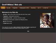 Tablet Screenshot of geoffwilkins.net